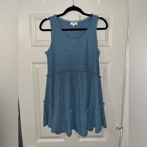 Umgee Textured Blue Knit Top